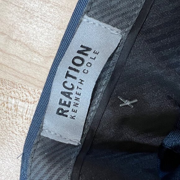Kenneth Cole Reaction Mens Flat Front Dress Pants Blue Waist 34 NWOT - Picture 10 of 14
